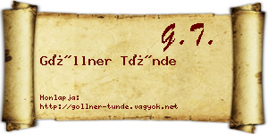 Göllner Tünde névjegykártya