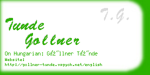 tunde gollner business card